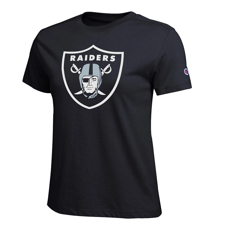 Women's Champion  Black Las Vegas Raiders Logo T-Shirt
