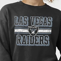 Women's Champion  Black Las Vegas Raiders Powerblend Fleece Sweatshirt