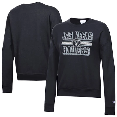 Women's Champion Black Las Vegas Raiders Powerblend Fleece Sweatshirt