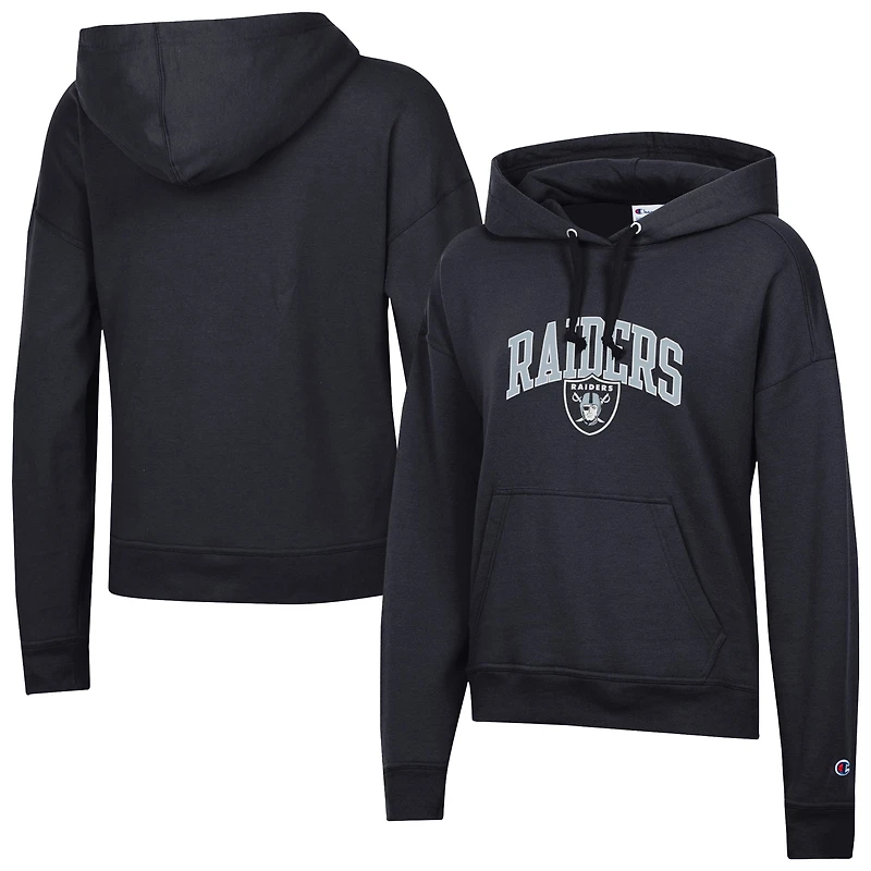 Sweat à capuche Powerblend noir Champion pour femme des Las Vegas Raiders