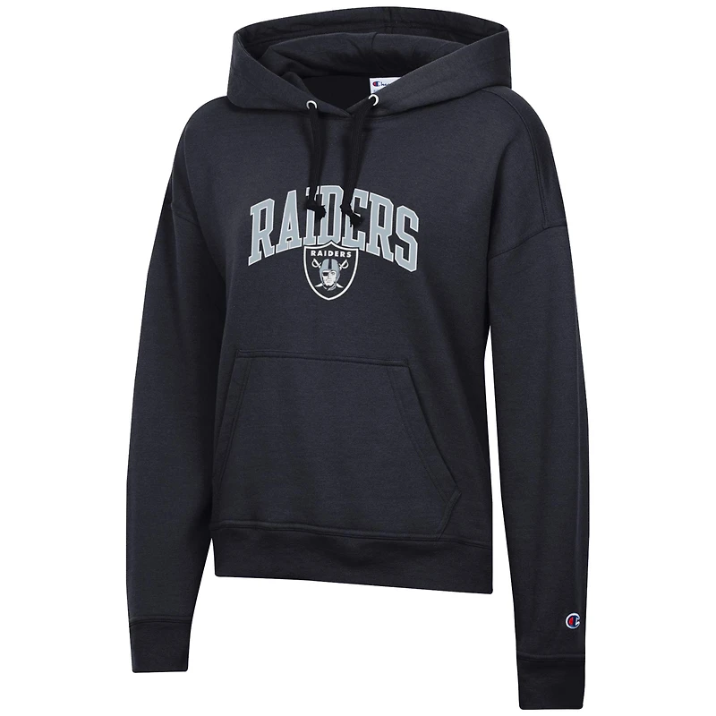 Sweat à capuche Powerblend noir Champion pour femme des Las Vegas Raiders