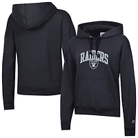 Sweat à capuche Powerblend noir Champion pour femme des Las Vegas Raiders
