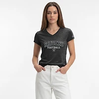 Women's Champion Black Las Vegas Raiders Triumph Tri-Blend V-Neck T-Shirt