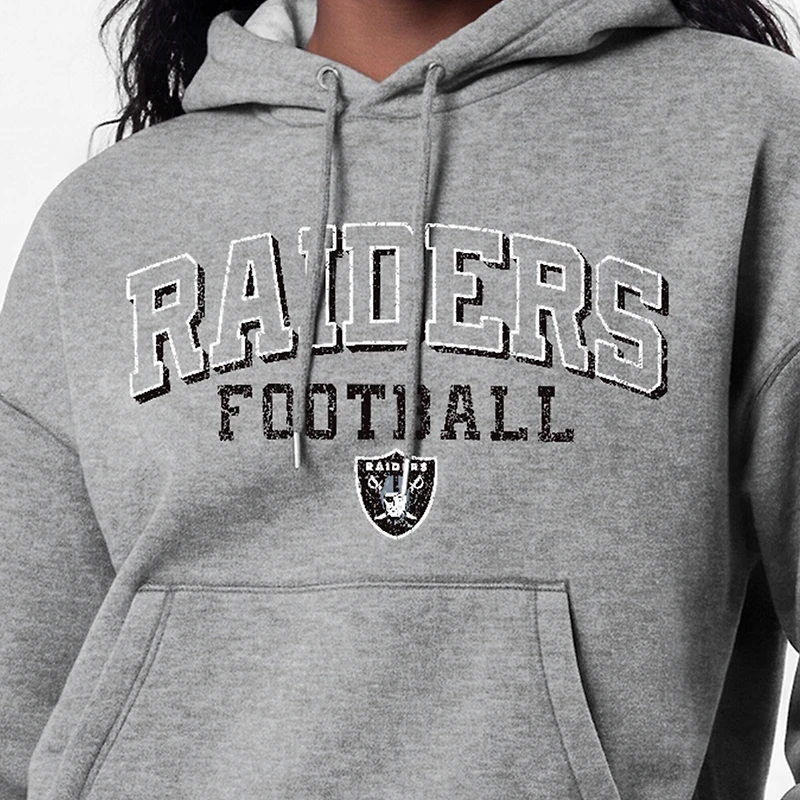 Women's Champion Gray Las Vegas Raiders Triumph Tri-Blend Hoodie