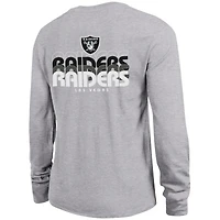 T-shirt à manches longues Core des Las Vegas Raiders, championne féminine, gris chiné