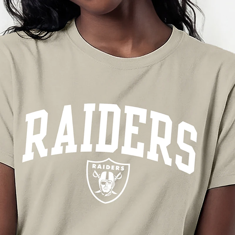 Women's Champion  Light Brown Las Vegas Raiders Cocoa Butter T-Shirt