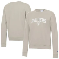 Women's Champion  Light Brown Las Vegas Raiders Powerblend Cocoa Butter Fleece Sweatshirt