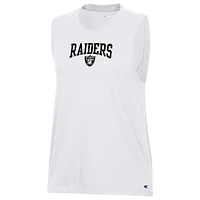 Women's Champion  White Las Vegas Raiders Muscle Tank Top