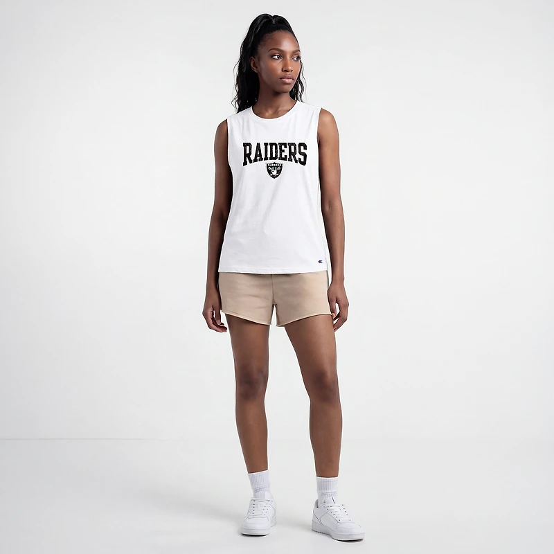 Women's Champion  White Las Vegas Raiders Muscle Tank Top