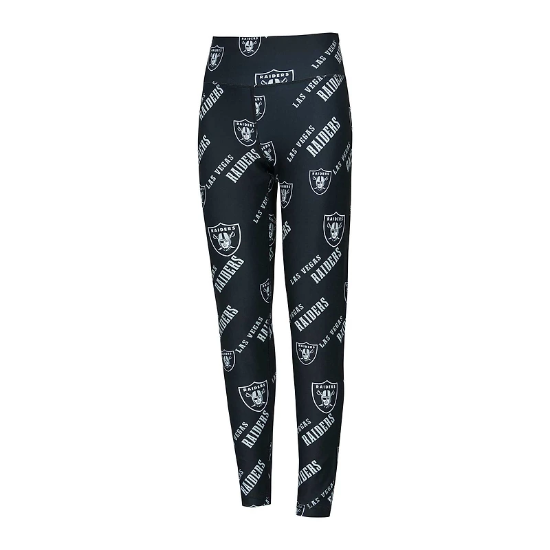 Leggings de nuit en tricot à imprimé intégral Breakthrough Las Vegas Raiders pour femmes Concepts Sport Black