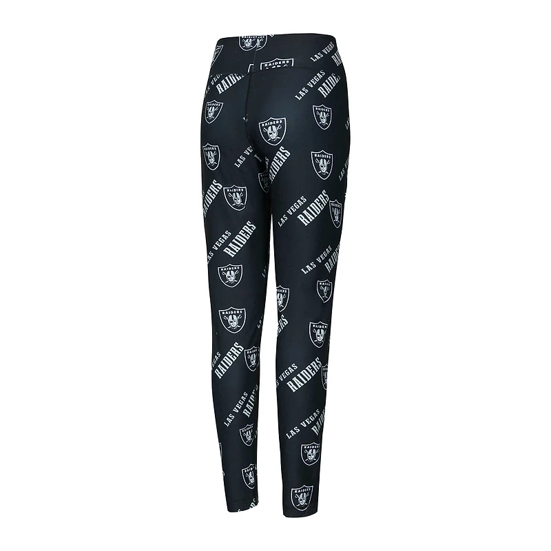 Leggings de nuit en tricot à imprimé intégral Breakthrough Las Vegas Raiders pour femmes Concepts Sport Black
