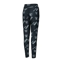 Leggings de nuit en tricot à imprimé intégral Breakthrough Las Vegas Raiders pour femmes Concepts Sport Black
