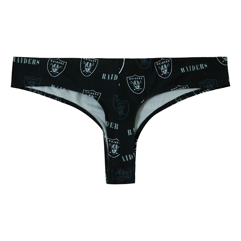 String noir à imprimé mosaïque des Las Vegas Raiders pour femme Concepts Sport