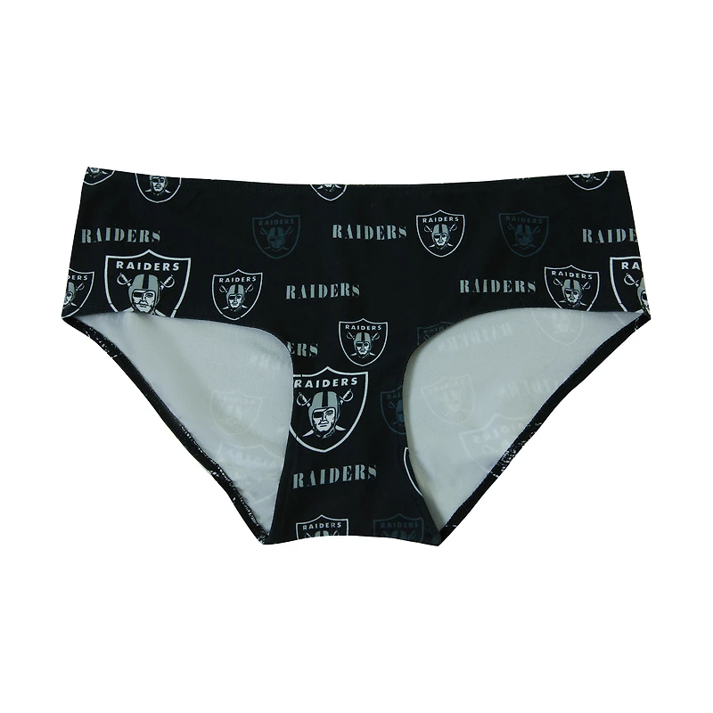 Culotte en tricot à imprimé mosaïque intégral des Las Vegas Raiders pour femme Concepts Sport noire