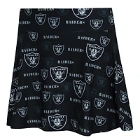 Women's Concepts Sport Black Las Vegas Raiders Mosaic Allover Print Skort