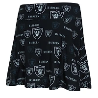 Women's Concepts Sport Black Las Vegas Raiders Mosaic Allover Print Skort