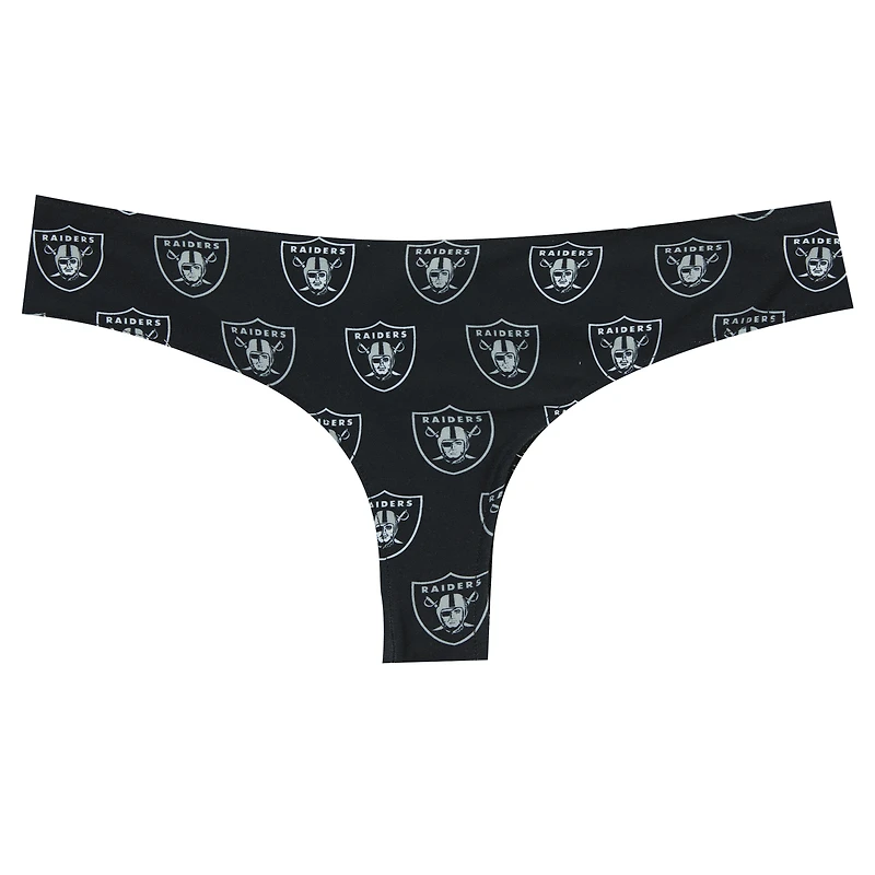 String en tricot à imprimé intégral Las Vegas Raiders Record pour femme Concepts Sport Black