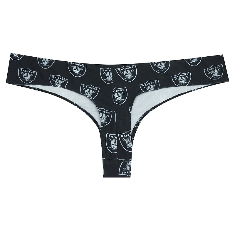 String en tricot à imprimé intégral Las Vegas Raiders Record pour femme Concepts Sport Black