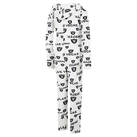 Women's Concepts Sport  Cream Las Vegas Raiders Docket Hoodie Full-Zip Union Suit