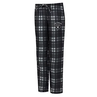 Ensemble de nuit pour femme Concepts Sport gris chiné/noir Las Vegas Raiders Regulate Plaid avec débardeur et pantalon