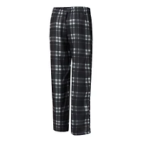 Ensemble de nuit pour femme Concepts Sport gris chiné/noir Las Vegas Raiders Regulate Plaid avec débardeur et pantalon