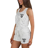 Ensemble de nuit Concepts Sport Las Vegas Raiders Quartz Hacci Knit Débardeur et short pour femme