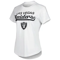 Concepts Sport Ensemble de nuit T-shirt et legging Las Vegas Raiders Sonata Blanc/Anthracite
