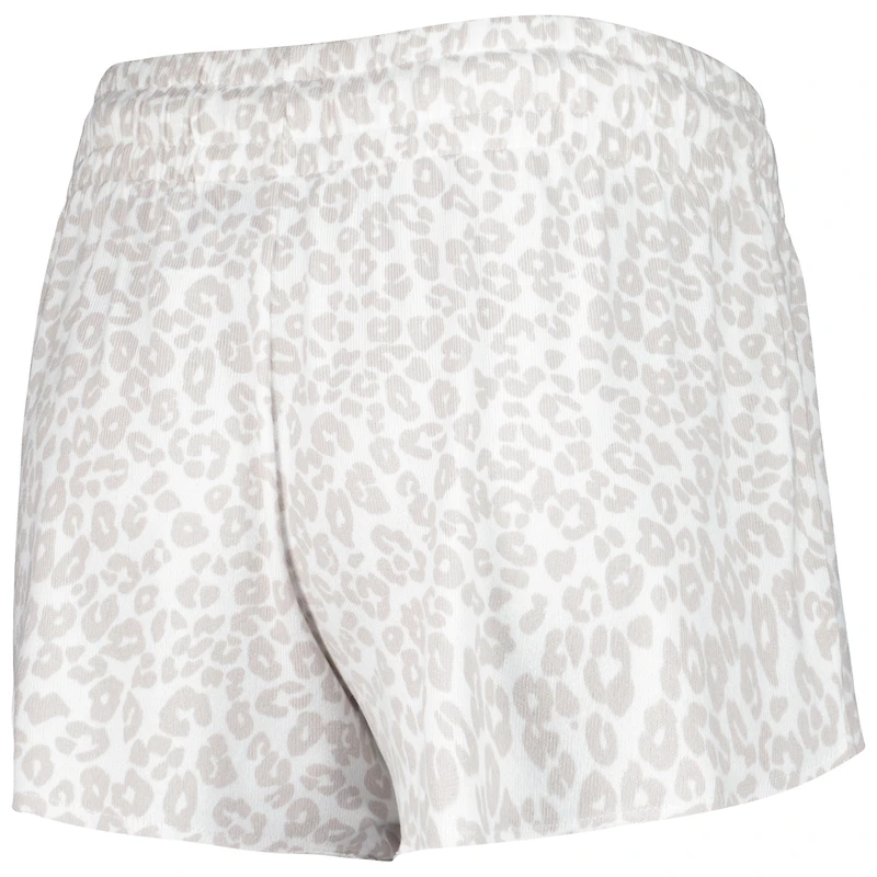 Ensemble de nuit Concepts Sport blanc/crème pour femme, haut et short en tricot des Las Vegas Raiders Montana
