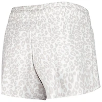 Ensemble de nuit Concepts Sport blanc/crème pour femme, haut et short en tricot des Las Vegas Raiders Montana