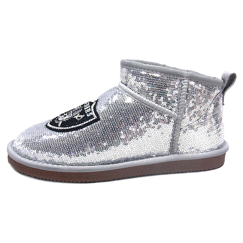 Bottines à paillettes Cuce argentées Las Vegas Raiders pour femmes