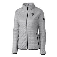 Doudoune isolante entièrement zippée Rainier PrimaLoft Eco pour femme, grise, Cutter & Buck, des Las Vegas Raiders