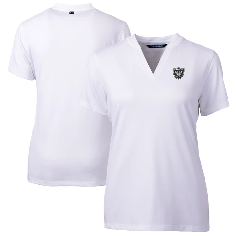 Polo extensible Forge Blade pour femme, blanc, Cutter & Buck, Las Vegas Raiders