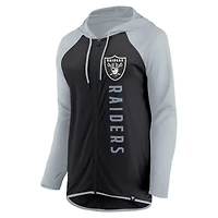 Women's Fanatics Black/Gray Las Vegas Raiders Forever Fan Full-Zip Hoodie