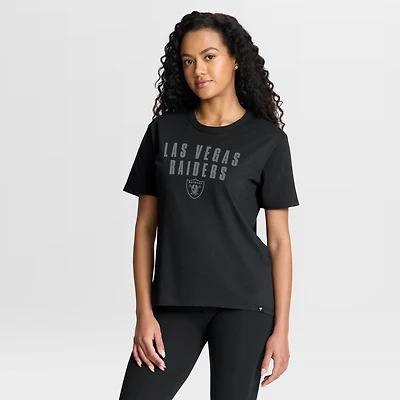 T-shirt noir Fanatics pour femme, motif Las Vegas Raiders, Blackout Kneel Down Legacy