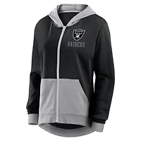 Sweat à capuche entièrement zippé Las Vegas Raiders Hit It de Fanatics pour femmes