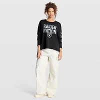 T-shirt à manches longues noir Fanatics pour femme, motif Hometown Legacy des Las Vegas Raiders