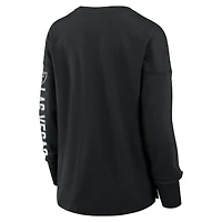 T-shirt à manches longues noir Fanatics pour femme, motif Hometown Legacy des Las Vegas Raiders