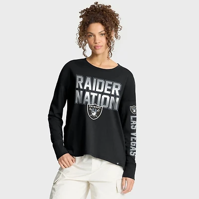 T-shirt à manches longues noir Fanatics pour femme, motif Hometown Legacy des Las Vegas Raiders