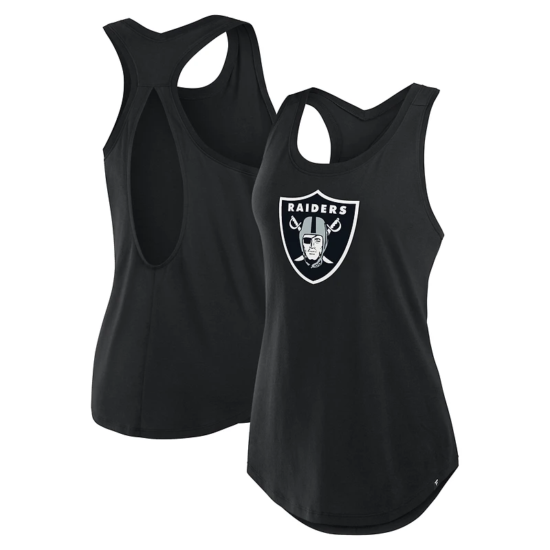 Débardeur noir pour femme Fanatics Las Vegas Raiders Iron Fan