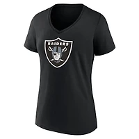 T-shirt noir à col en V pour la fête des mères Raiders de Las Vegas Fanatics femmes
