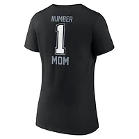 T-shirt noir à col en V pour la fête des mères Raiders de Las Vegas Fanatics femmes