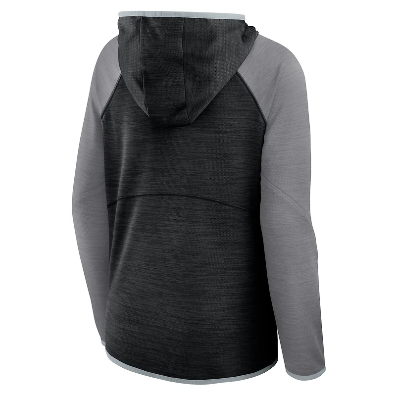 Sweat à capuche zippé noir taille plus pour femme Fanatics des Las Vegas Raiders