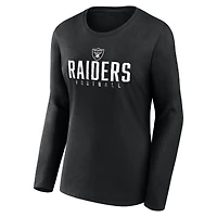 Women's Fanatics Black Las Vegas Raiders Plus Foiled Play Long Sleeve T-Shirt