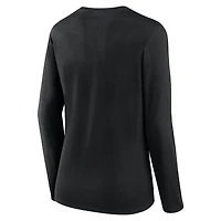 Women's Fanatics Black Las Vegas Raiders Plus Foiled Play Long Sleeve T-Shirt
