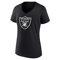 Women's Fanatics Black Las Vegas Raiders Plus Mother's Day #1 Mom V-Neck T-Shirt