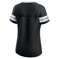T-shirt à lacets Fanatics pour femmes, noir, Las Vegas Raiders, grande taille, Original State,