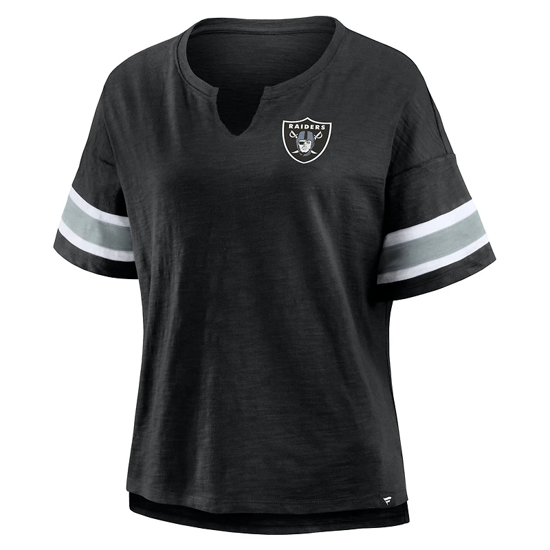 Women's Fanatics Black Las Vegas Raiders Redzone Curl Route T-Shirt