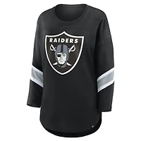 Women's Fanatics  Black Las Vegas Raiders Redzone 3/4-Sleeve T-Shirt