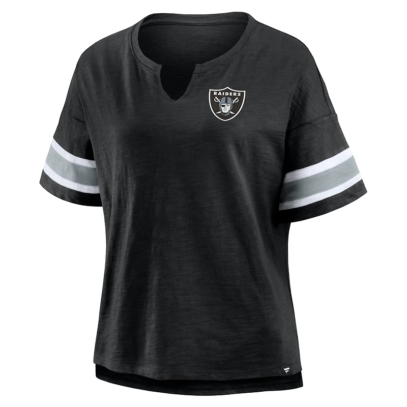 Women's Fanatics Black Las Vegas Raiders Redzone Curl Route T-Shirt