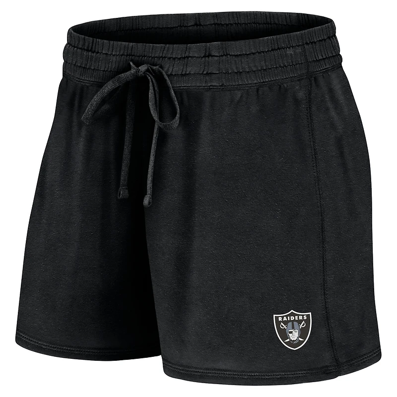 Pack combiné t-shirt et short Fanatics noirs Las Vegas Raiders Start to Finish pour femmes